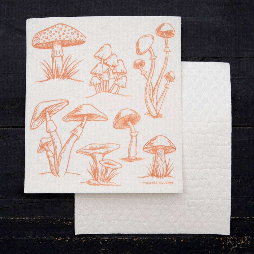 Mushroom Swedish Dish Cloth | Eco-Friendly Reusable Kitchen Cloth