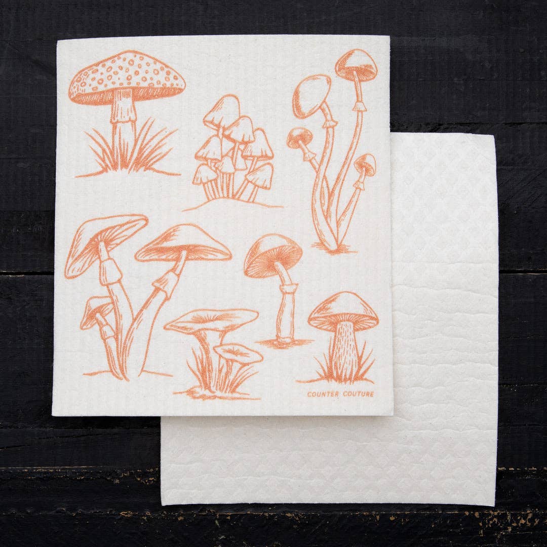 Mushroom Swedish Dish Cloth | Eco-Friendly Reusable Kitchen Cloth