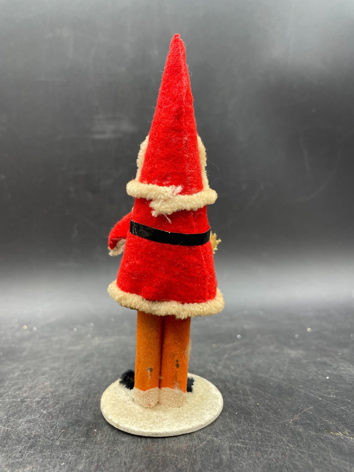 Vintage Belsnickle Santa Putz Figurine - Celluloid Face Japan 5" Tall