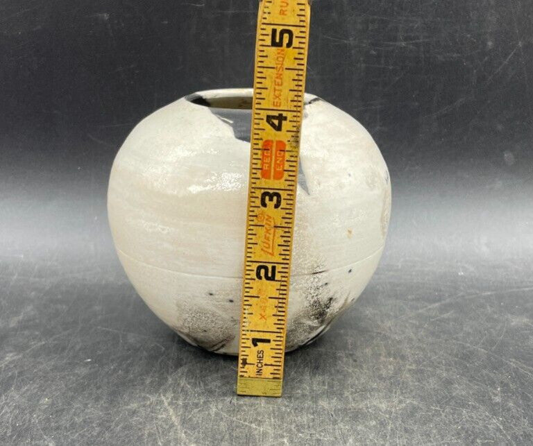 Signed Studio Art Pottery Vase - Bohemian Earth Tones Handmade Vessel