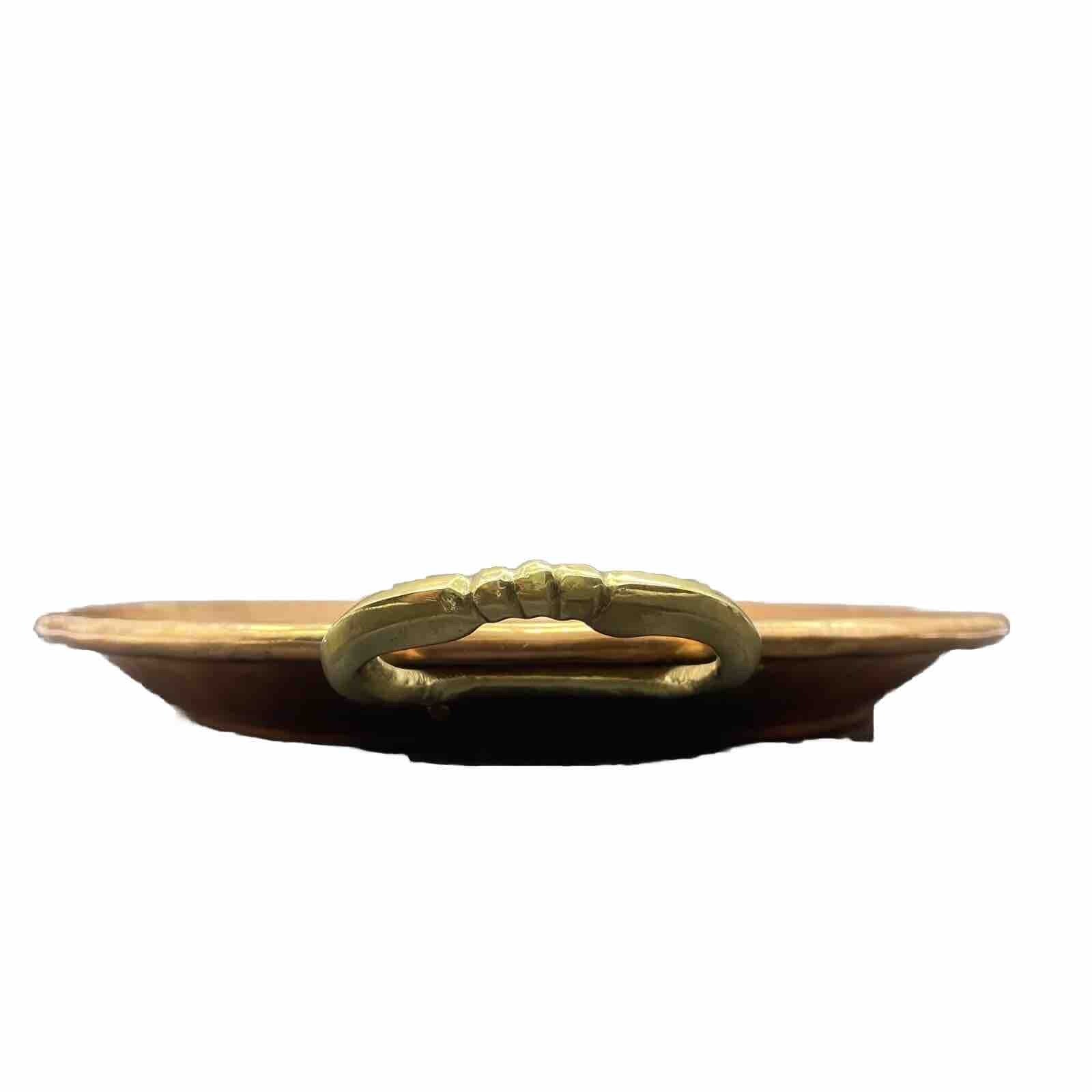 Copper Serving Tray with Handles - 16x10 Hammered Finish Cafe Style