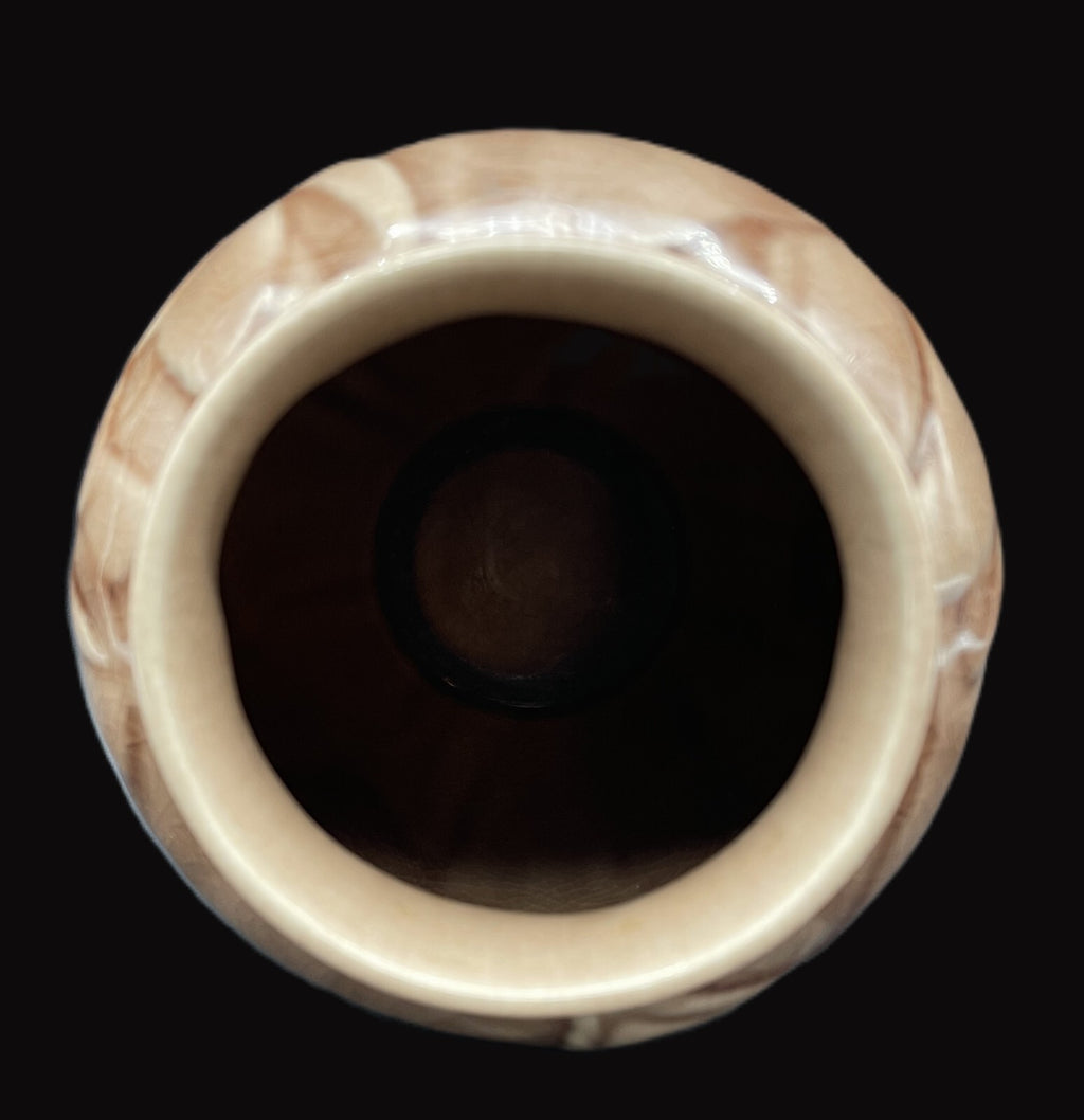 Rookwood 1953 Art Pottery Vase #6833 - Lily Motif Beige Glaze