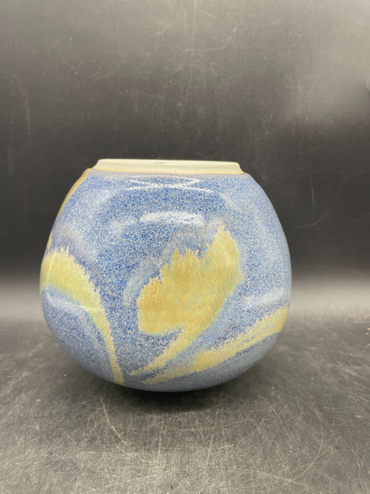 Artist Signed Hand Thrown Studio Pottery Vase - Vintage Clay Art