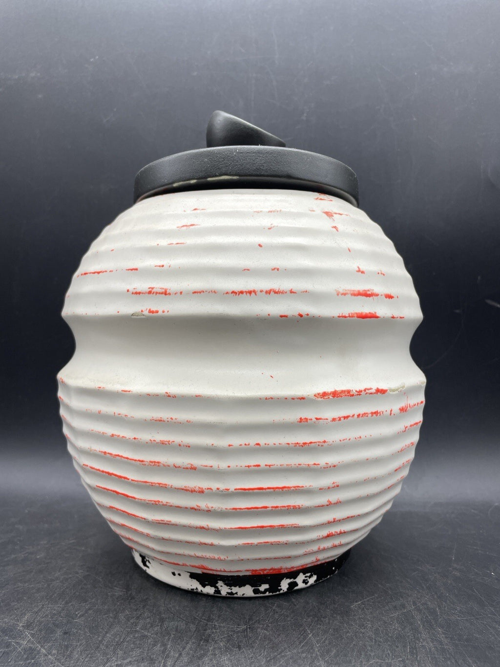 Vintage McCoy Pottery Cookie Jar Lantern Fortune Cookie Jar With Lid