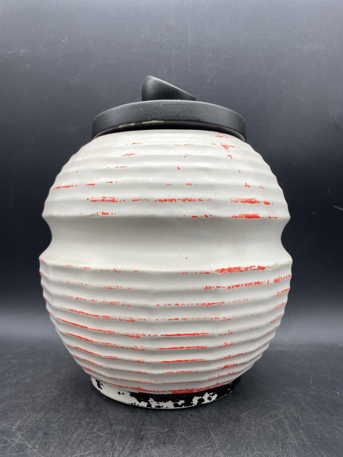 Vintage McCoy Pottery Cookie Jar Lantern Fortune Cookie Jar With Lid