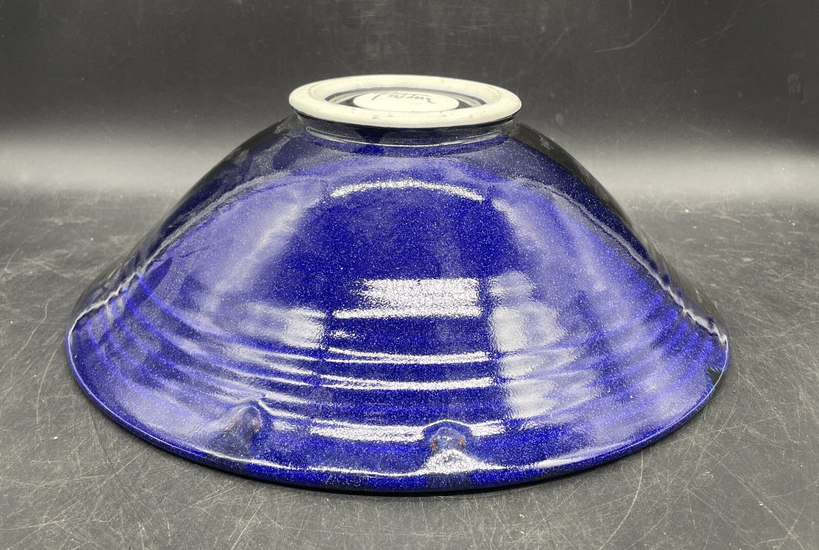 Matthew Patton Studio Pottery Bowl - Hand-Painted Abstract Ceramic, 11"