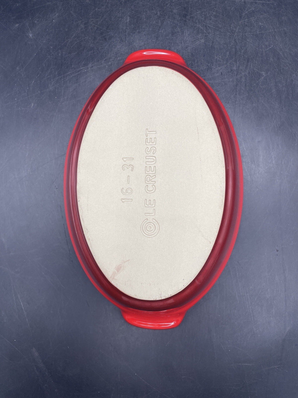 Le Creuset 16-41 Rectangle and 16-31 Oval Baking Dish, Cerise Red