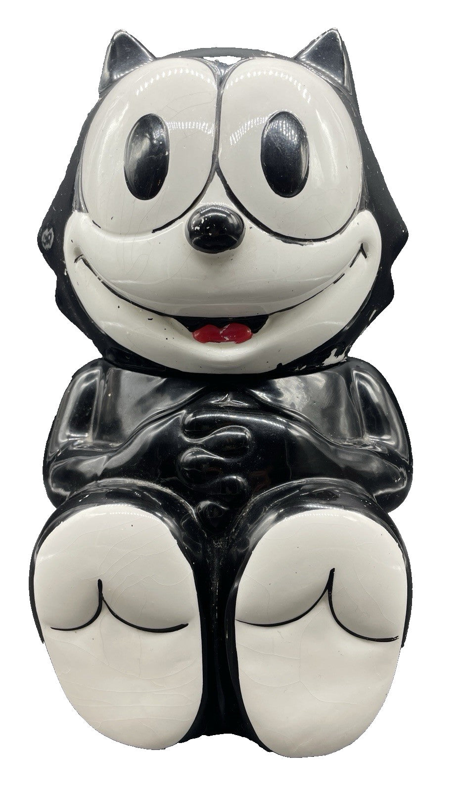 Vintage 1990s Felix the Cat Cookie Jar by Benjamin & Medwin - Rare Ceramic Collectible 11.5"