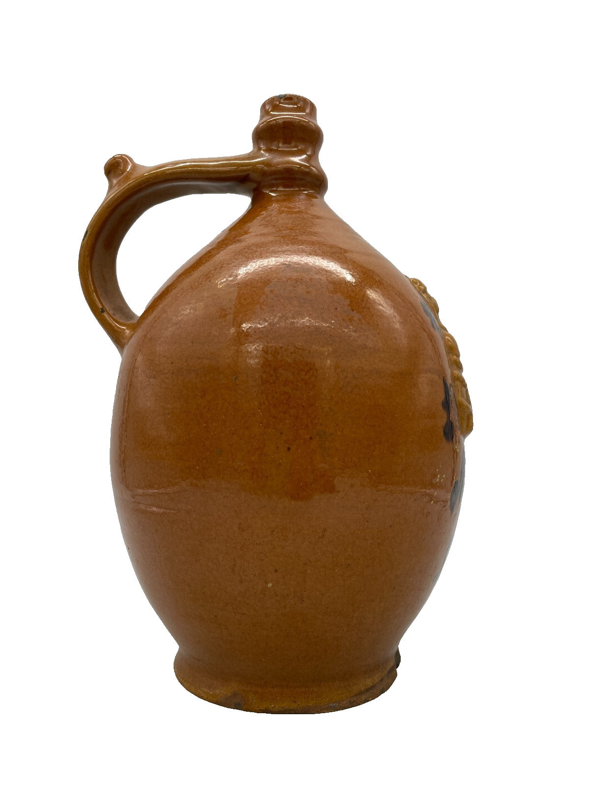 Antique Ovid Redware Pottery Jug Dated 1903 Maria