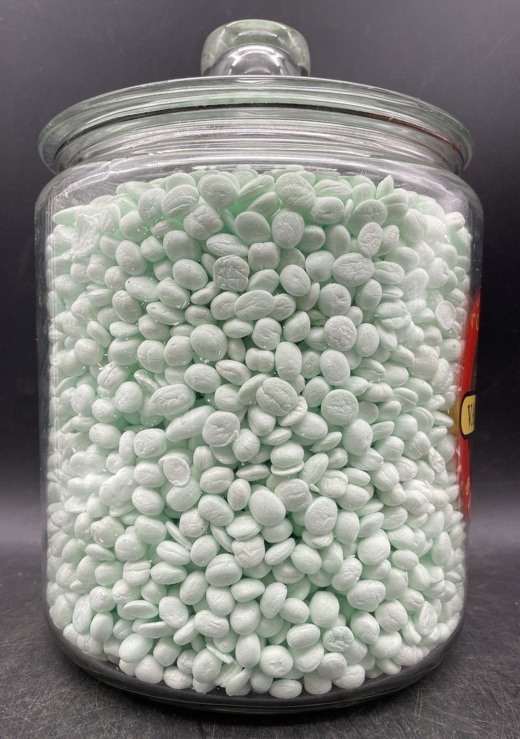 Vintage Van Holten's Glass Pickle Jar Large Keg Barrel Lid Cookie Jar