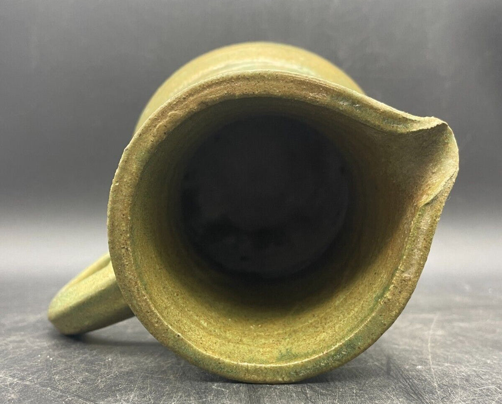 Vintage Studio Pottery Vase Pitcher Signed by Carmon - Handmade Earth Tone 7.5"