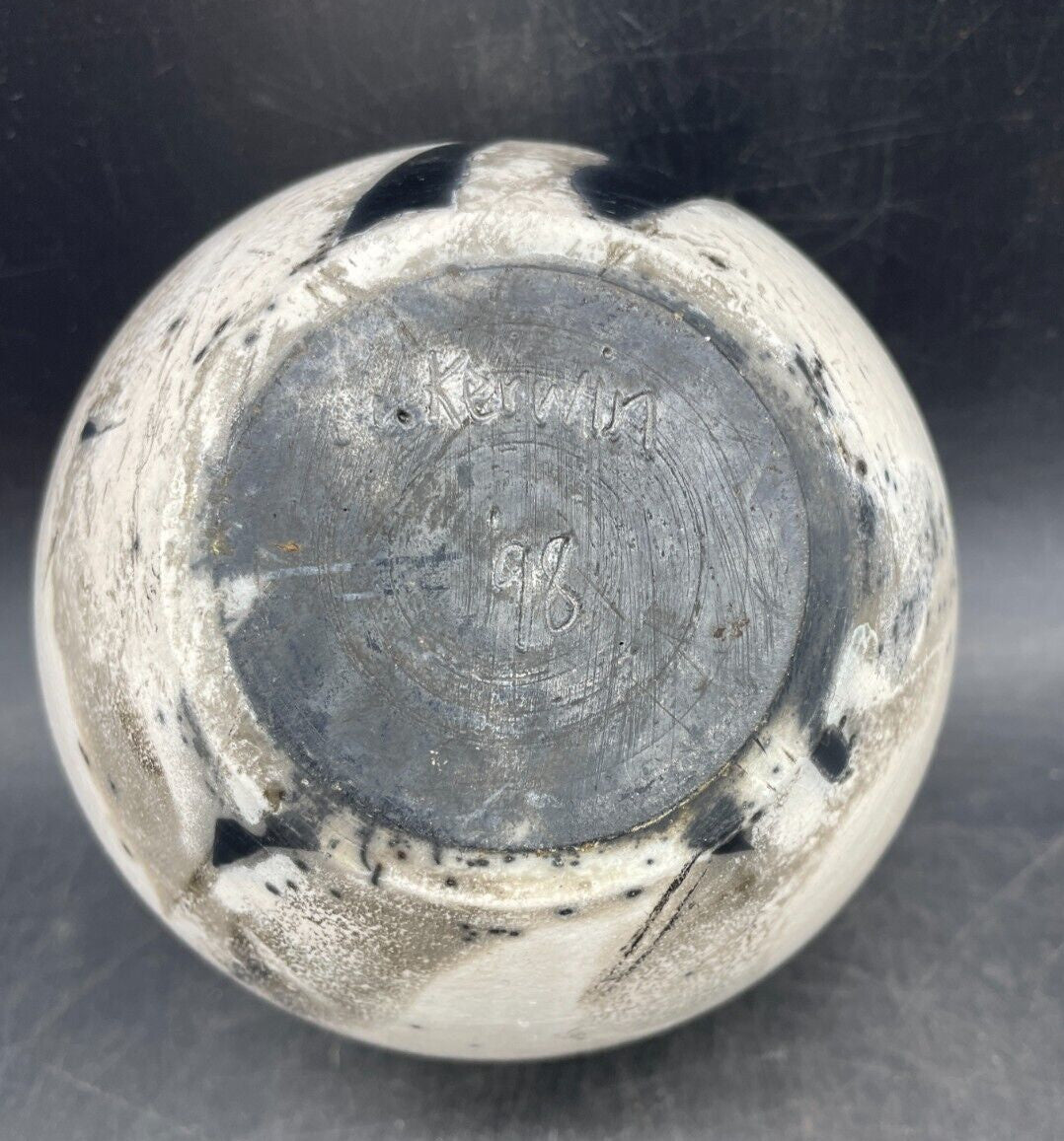 Signed Studio Art Pottery Vase - Bohemian Earth Tones Handmade Vessel