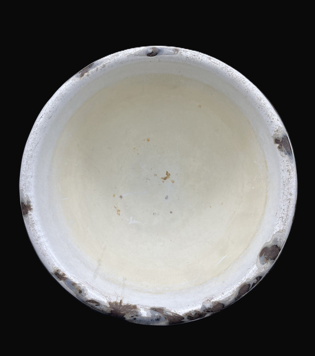 Rare 1920s Spratt's Enamel Advertising Dog Bowl - Iconic Terrier Logo