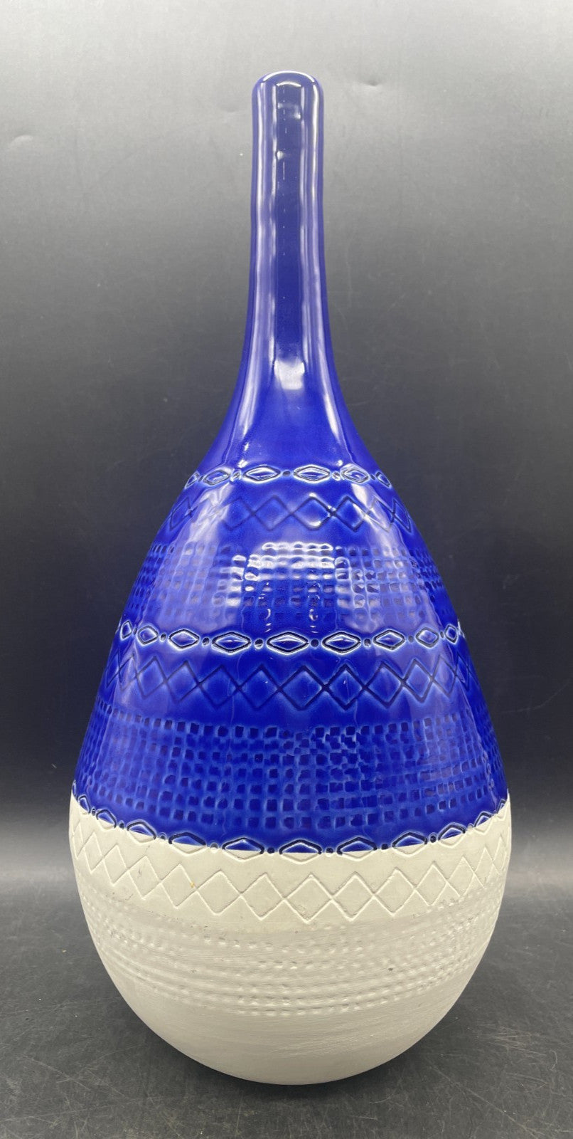 Mid-Century Modern Bitossi Style Ceramiche Tadinate Vase Italy 15"