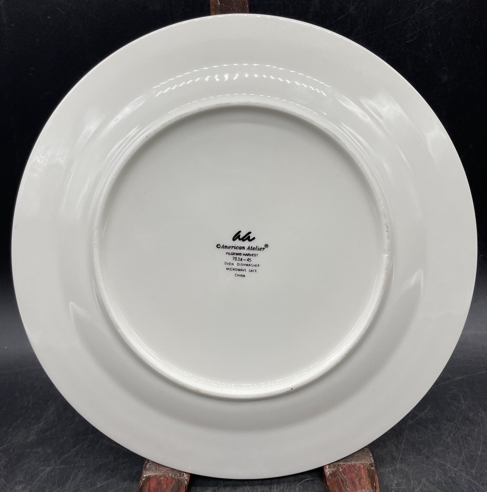 Pilgrim's Harvest Turkey Dinner & Salad Plate Set — American Atelier Thanksgiving