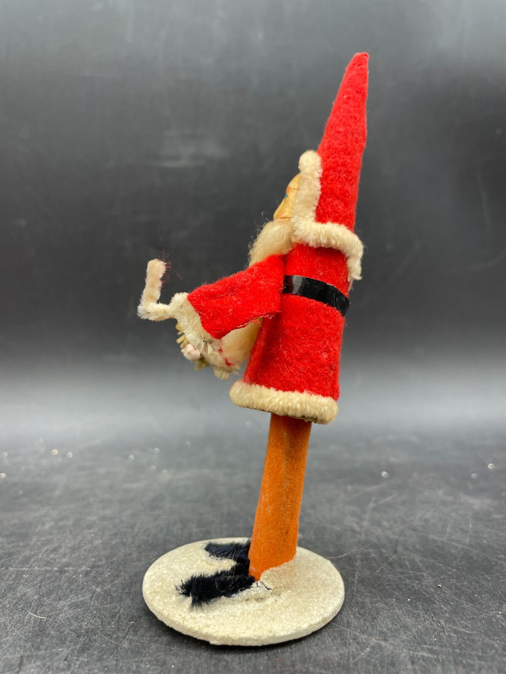 Vintage Belsnickle Santa Putz Figurine - Celluloid Face Japan 5" Tall