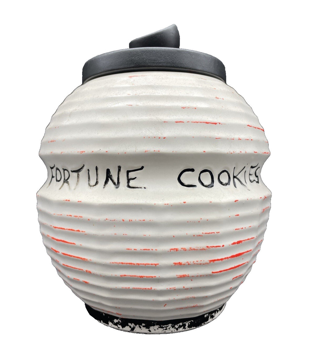 Vintage McCoy Pottery Cookie Jar Lantern Fortune Cookie Jar With Lid