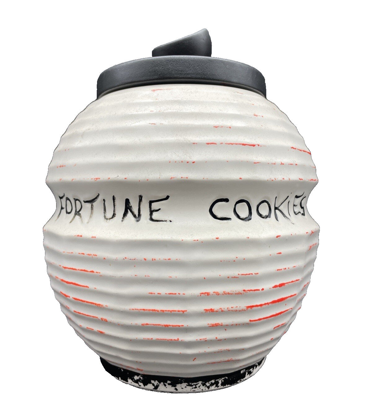 Vintage McCoy Pottery Cookie Jar Lantern Fortune Cookie Jar With Lid