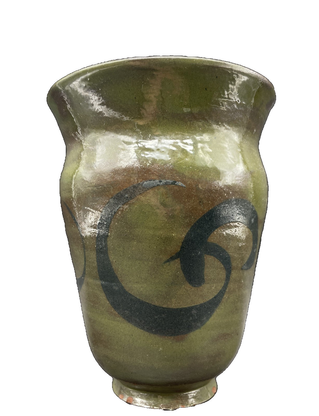 1947 Signed Abstract Art Pottery Vase Signed GNM '47