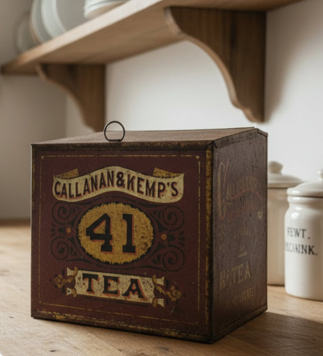 Antique Callanan & Kemp Tea Bin General Store Advertising