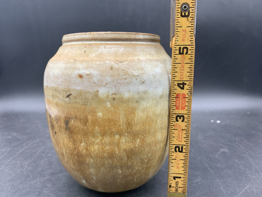 Signed Studio Art Pottery Vase - 1976 Bohemian Earth Tones | Vintage