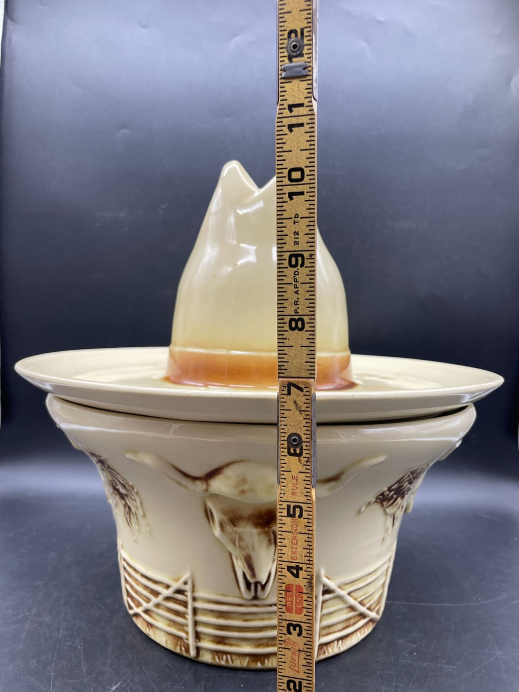 Vintage 1960 McCoy El Rancho Sombrero Serve All Chip & Dip Bowl - USA