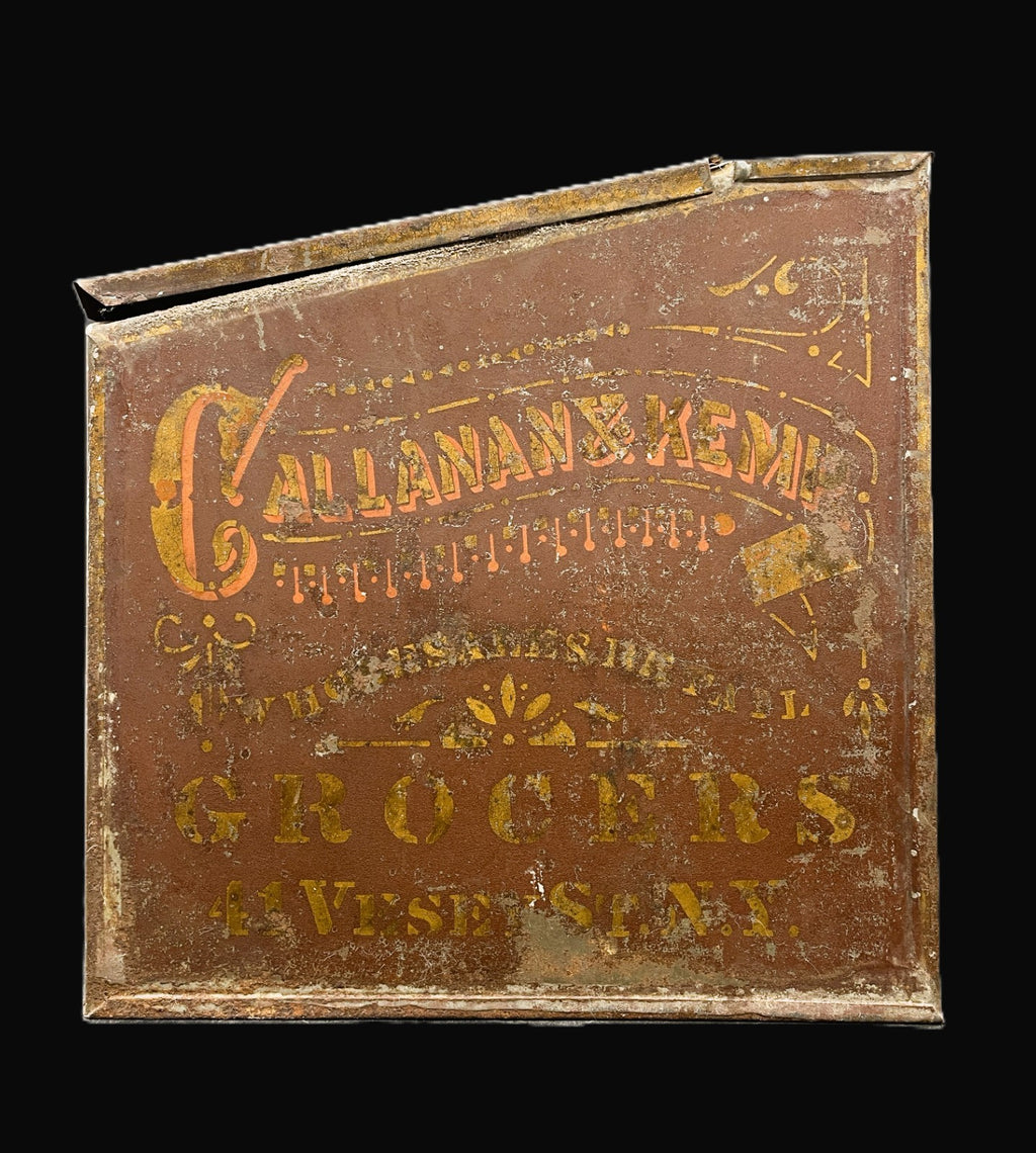 Antique Callanan & Kemp Tea Bin General Store Advertising