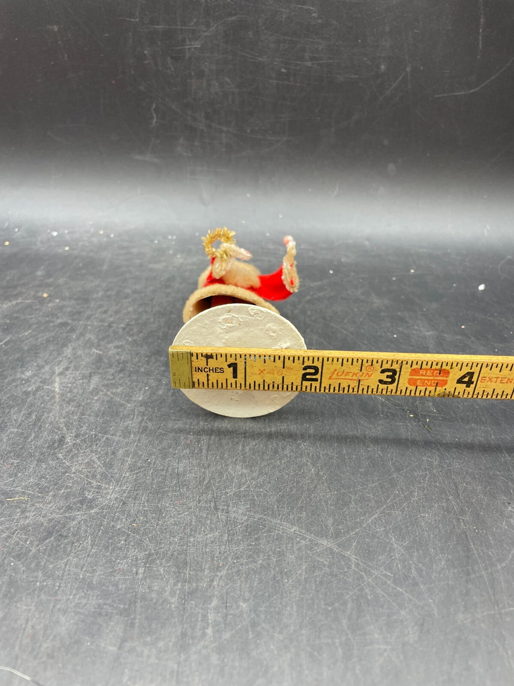 Vintage Belsnickle Santa Putz Figurine - Celluloid Face Japan 5" Tall