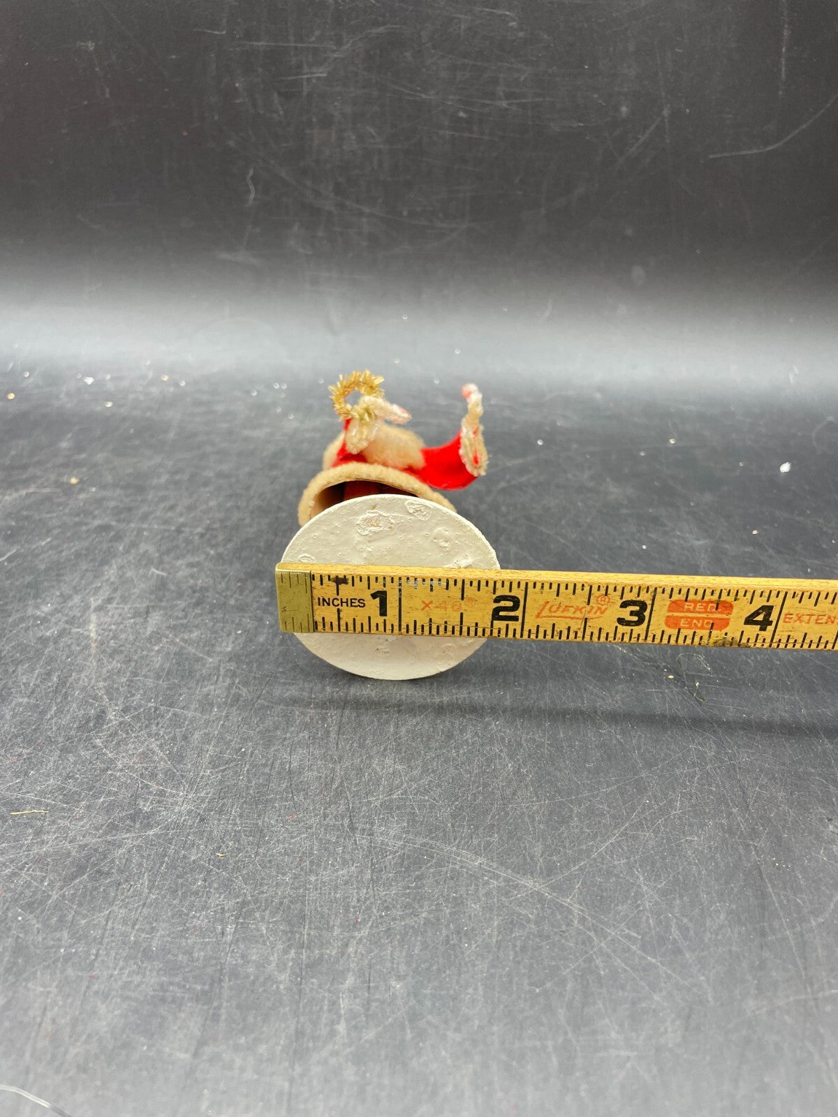 Vintage Belsnickle Santa Putz Figurine - Celluloid Face Japan 5" Tall