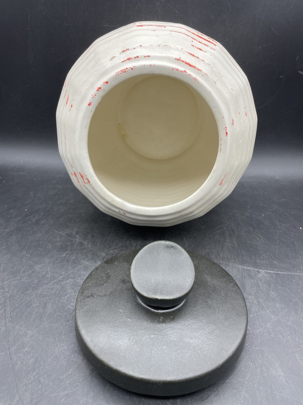 Vintage McCoy Pottery Cookie Jar Lantern Fortune Cookie Jar With Lid