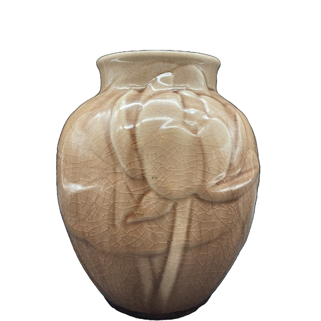 Rookwood 1953 Art Pottery Vase #6833 - Lily Motif Beige Glaze