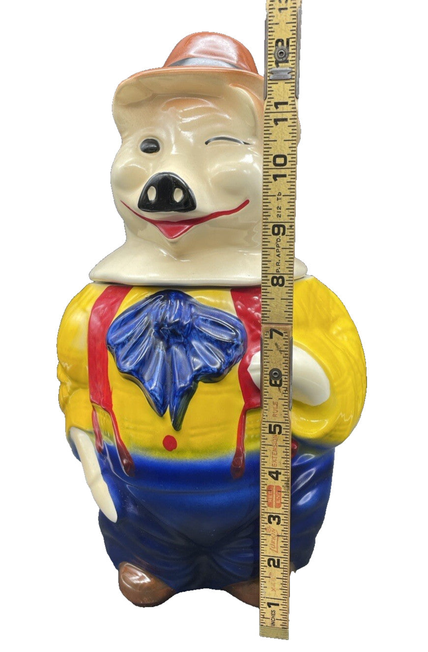 Vintage Original Rare WINKING PIG by McCoy Cookie Jar 12.5" Tall