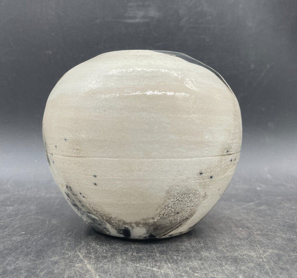 Signed Studio Art Pottery Vase - Bohemian Earth Tones Handmade Vessel