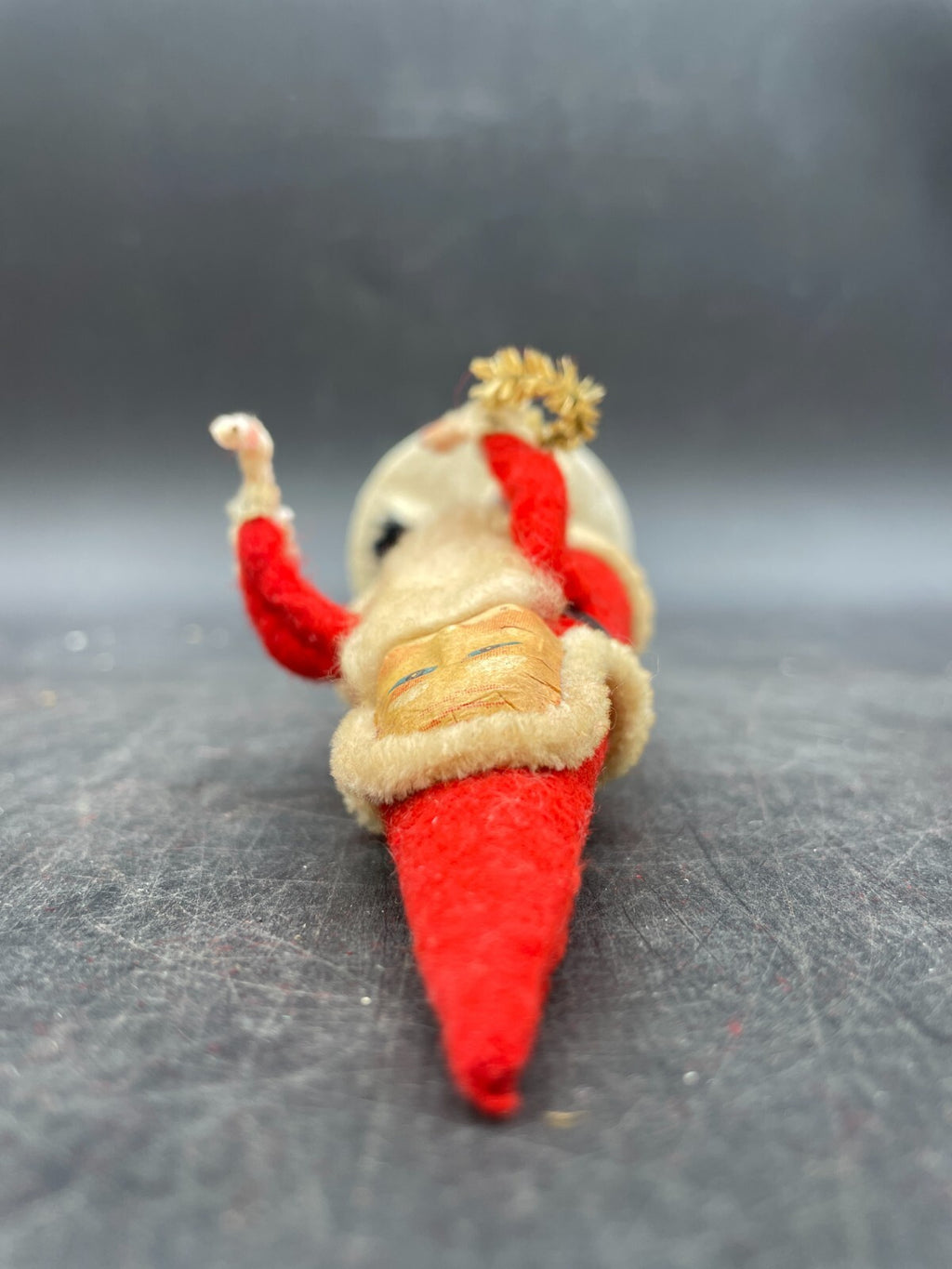 Vintage Belsnickle Santa Putz Figurine - Celluloid Face Japan 5" Tall
