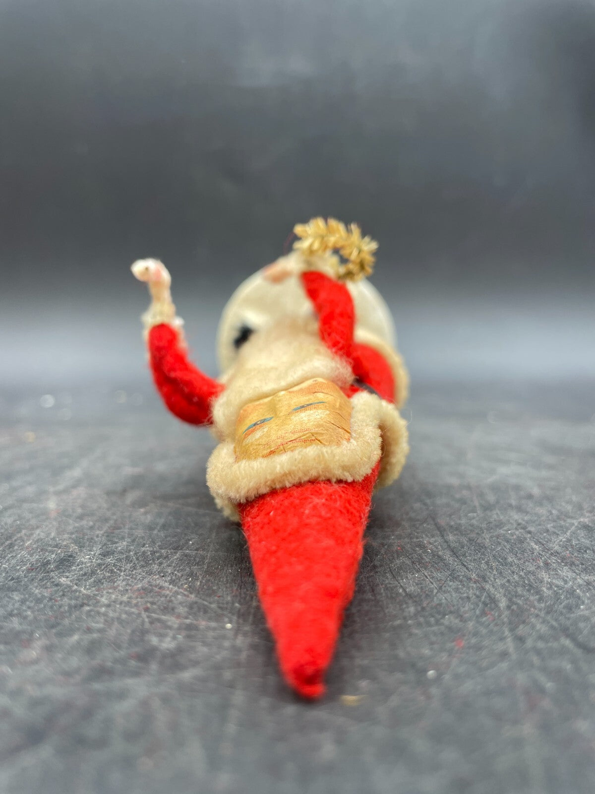 Vintage Belsnickle Santa Putz Figurine - Celluloid Face Japan 5" Tall