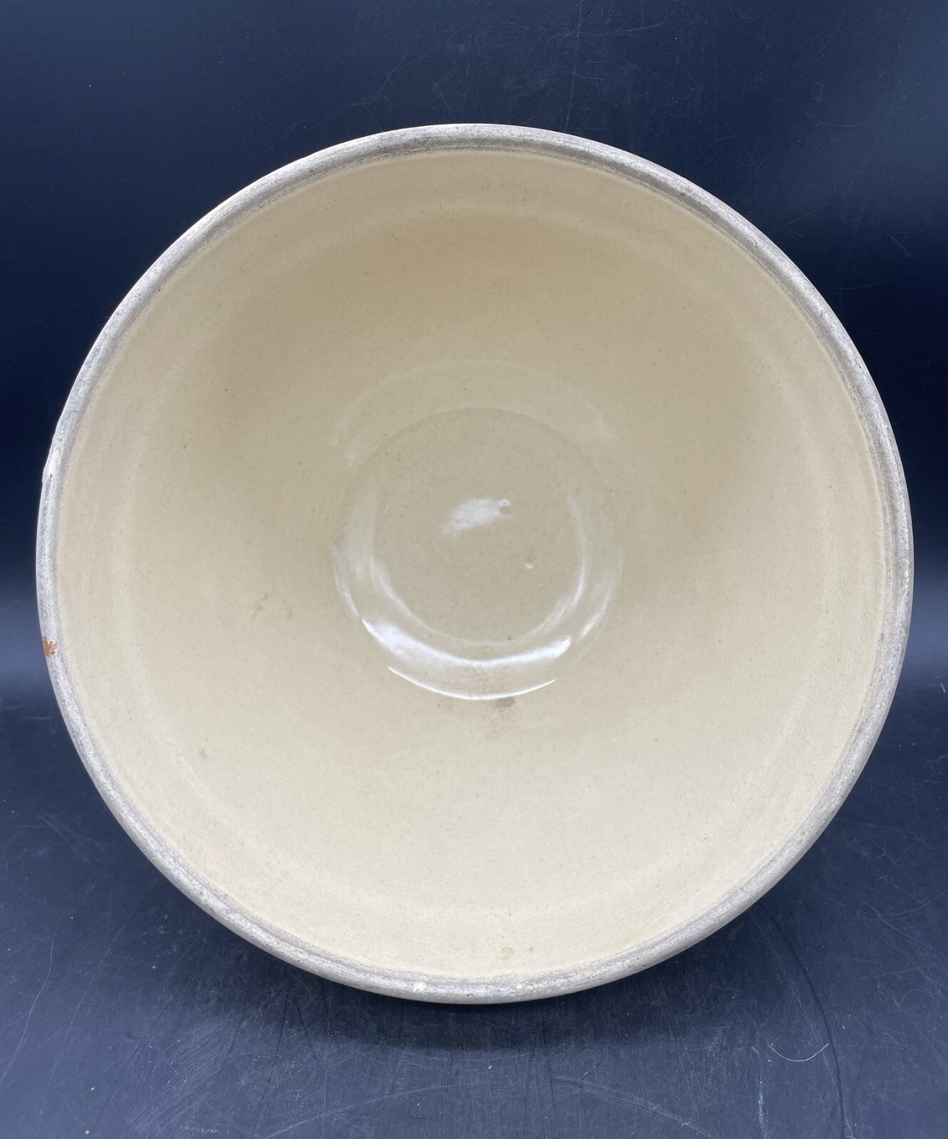 Antique Primitive Pottery Spongeware Mixing Bowl 10" x 5.75 Beautiful!