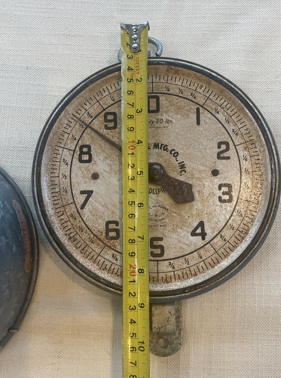 Vintage Penn Scale Hanging Chicken Scale - Rare Primitive Farmhouse Antique