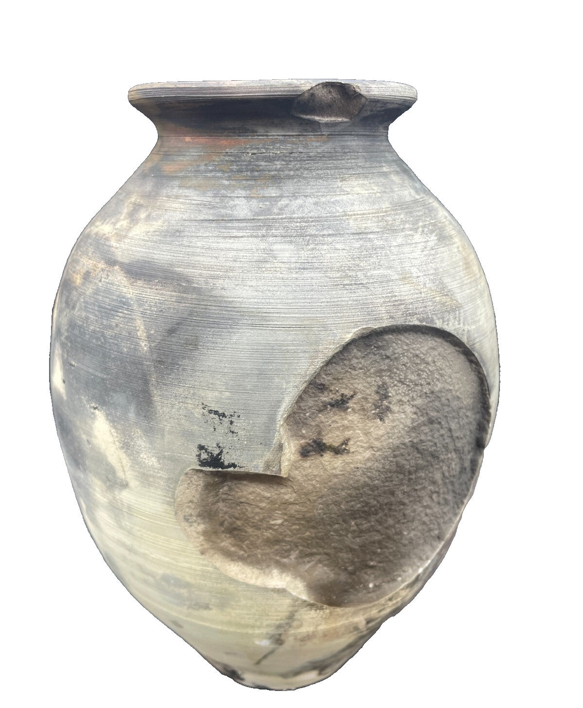 Tom Agnew Raku Pottery Vase - Northern Ireland Studio Art 9.5" Rare