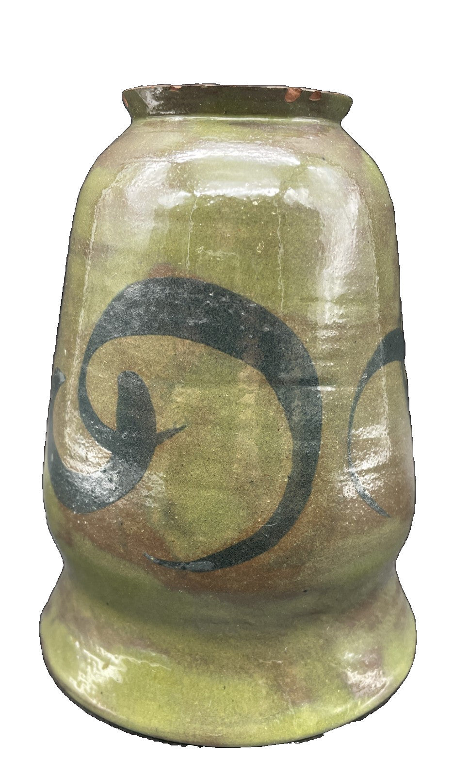 1947 Signed Abstract Art Pottery Vase Signed GNM '47