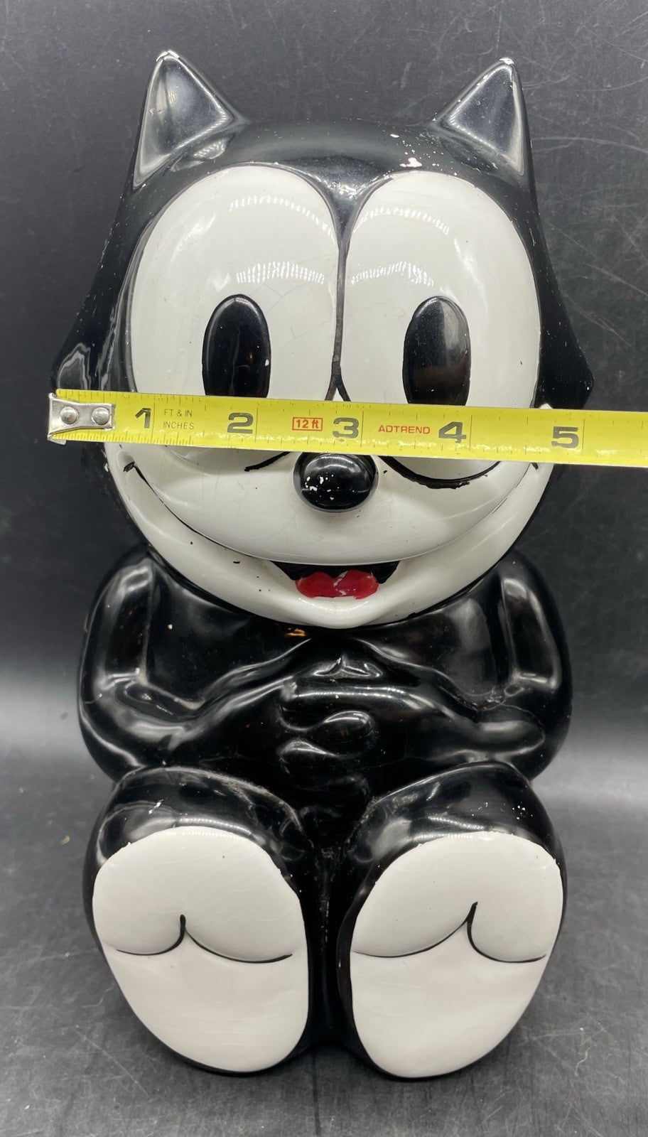 Vintage 1990s Felix the Cat Cookie Jar by Benjamin & Medwin - Rare Ceramic Collectible 11.5"