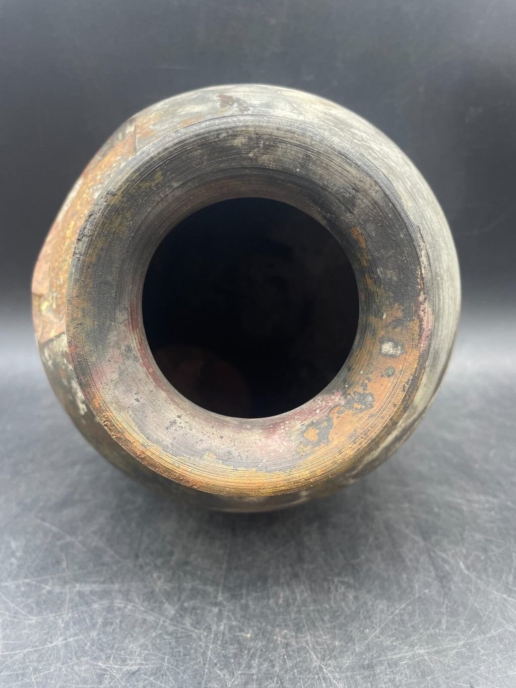 Tom Agnew Raku Pottery Vase - Northern Ireland Studio Art 9.5" Rare