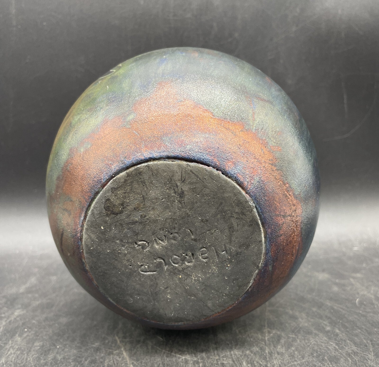Harold Long Raku Pottery Vase American Butterfly