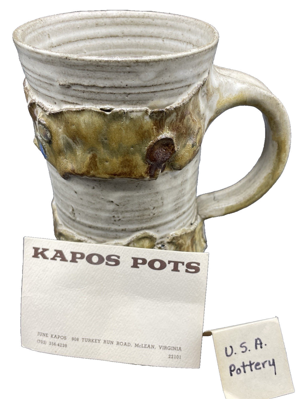 Vintage June Ellenwood Kapos Studio Pottery Mug - Karl Martz Student