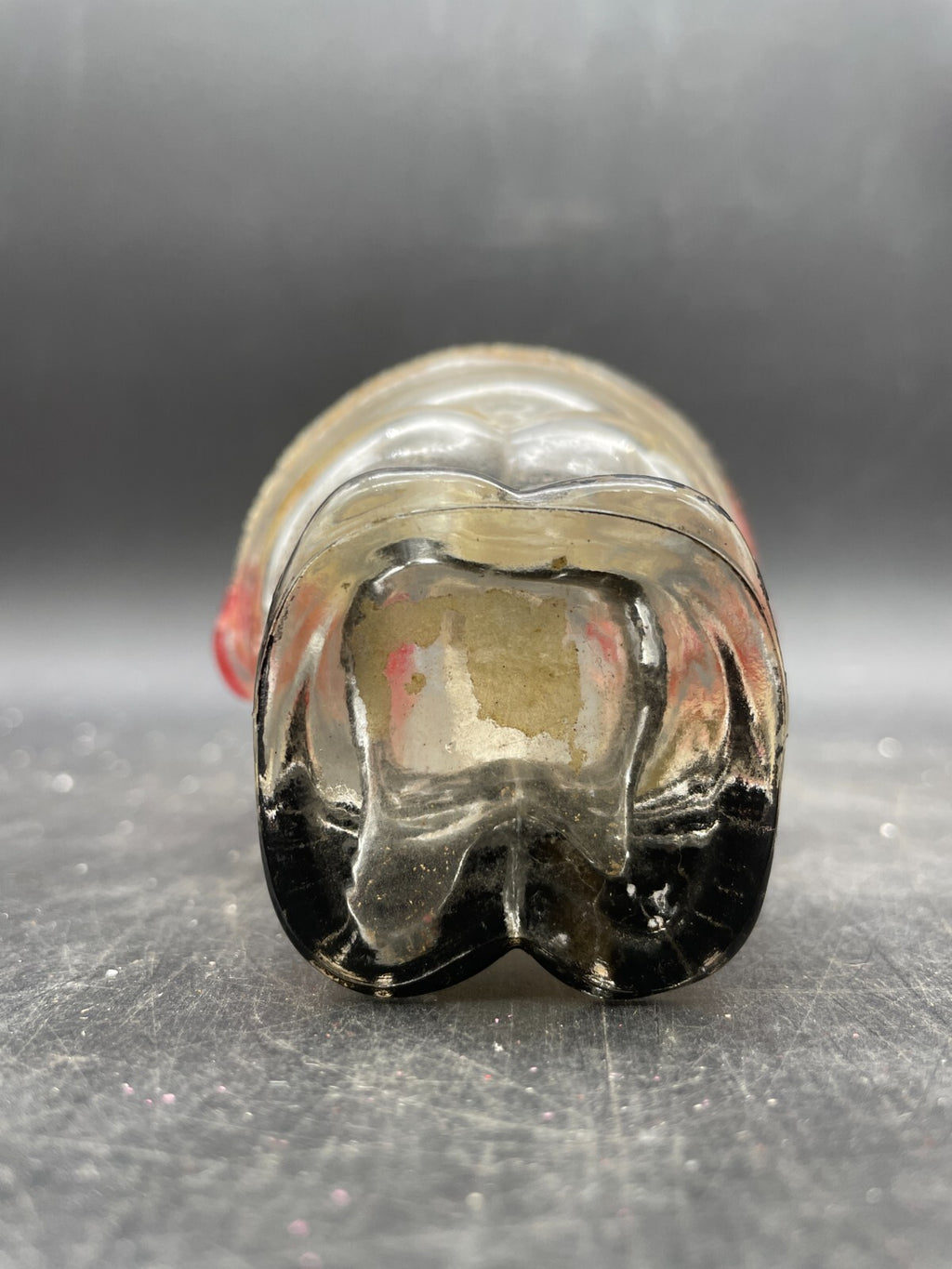 Vintage 1940s Millstein Santa Claus Glass Candy Container - Jeannette PA Christmas