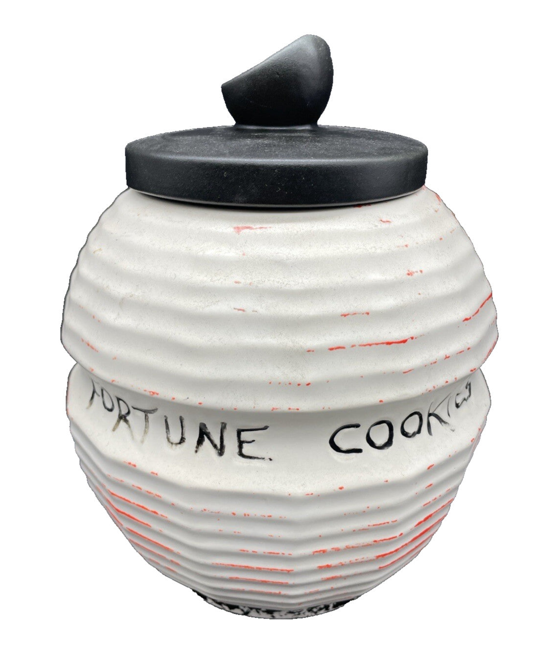 Vintage McCoy Pottery Cookie Jar Lantern Fortune Cookie Jar With Lid