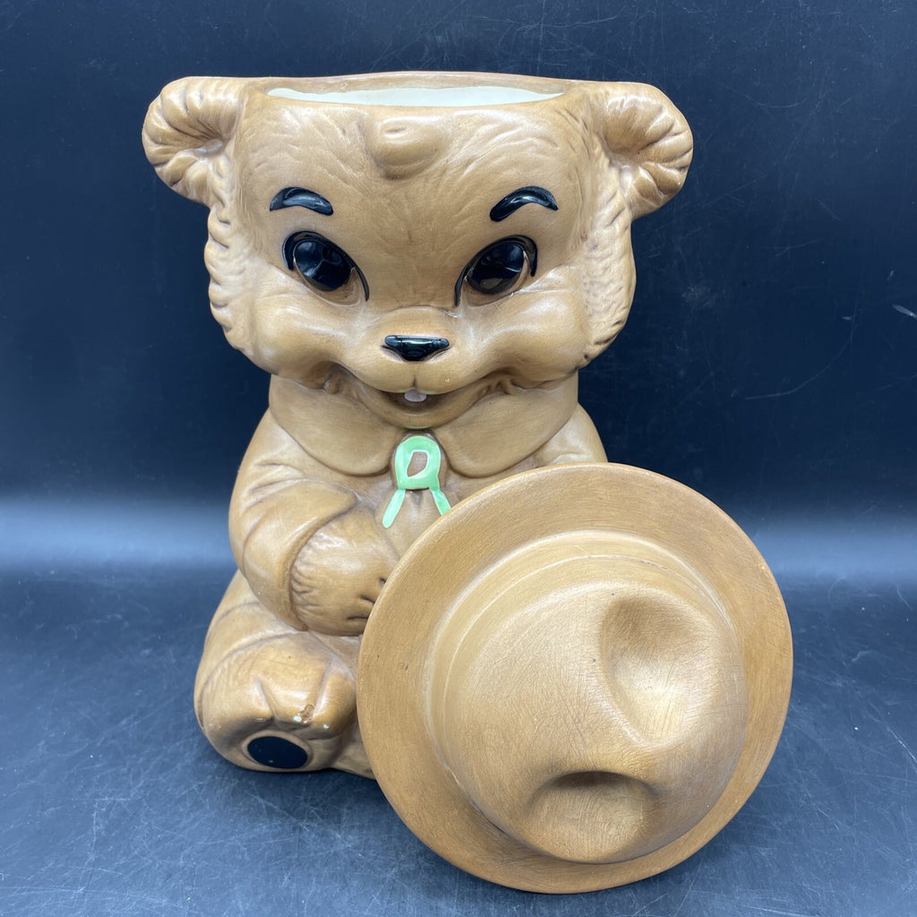 Vintage 1960s Twin Winton Smokey the Bear Cookie Jar - Ceramic Ranger