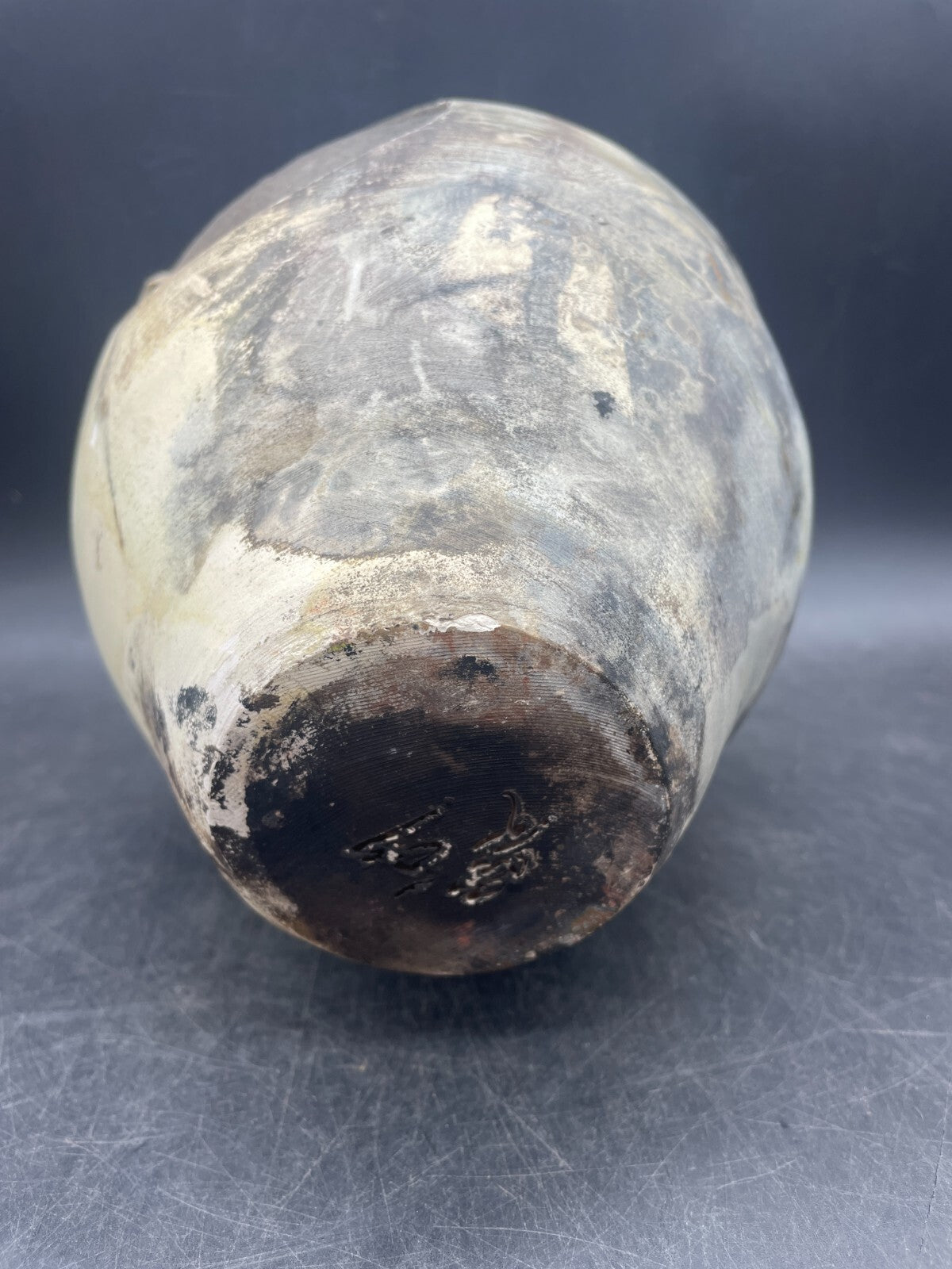 Tom Agnew Raku Pottery Vase - Northern Ireland Studio Art 9.5" Rare