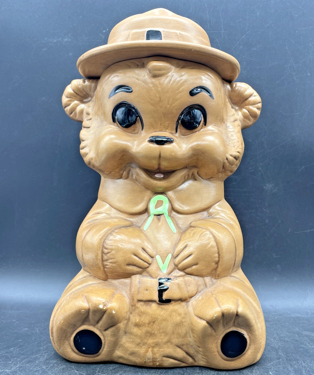 Vintage 1960s Twin Winton Smokey the Bear Cookie Jar - Ceramic Ranger