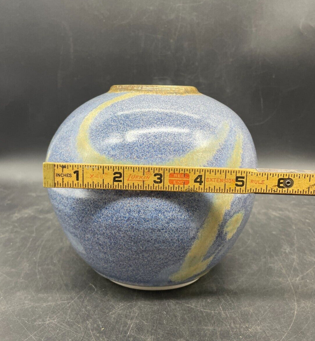 Artist Signed Hand Thrown Studio Pottery Vase - Vintage Clay Art