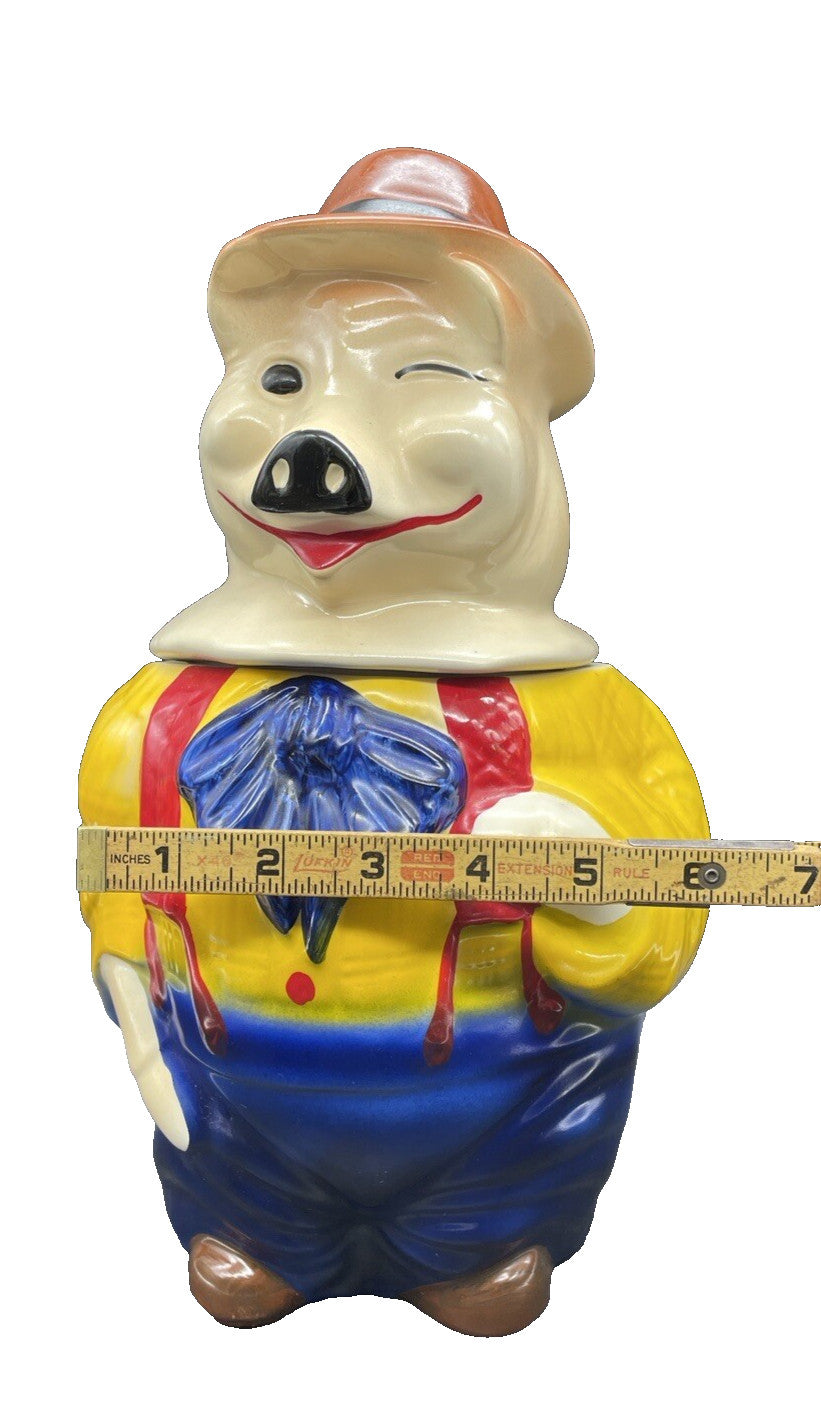 Vintage Original Rare WINKING PIG by McCoy Cookie Jar 12.5" Tall